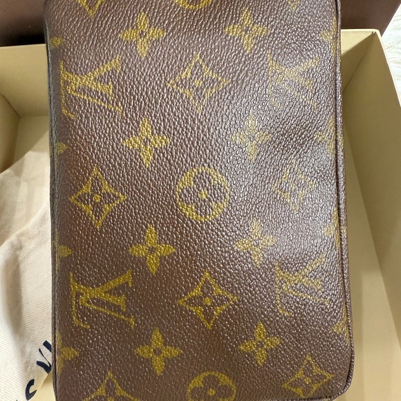 Louis Vuitton Pouch 18 Monogram Brown Toilette Pouch - Picture 1 of 16